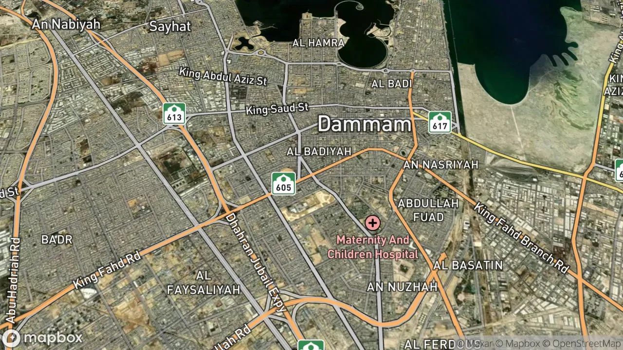 Static map preview centered on Dammam, Saudi-Arabien