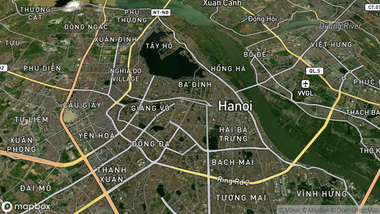 Static map preview centered on Hanoi, Vietnam