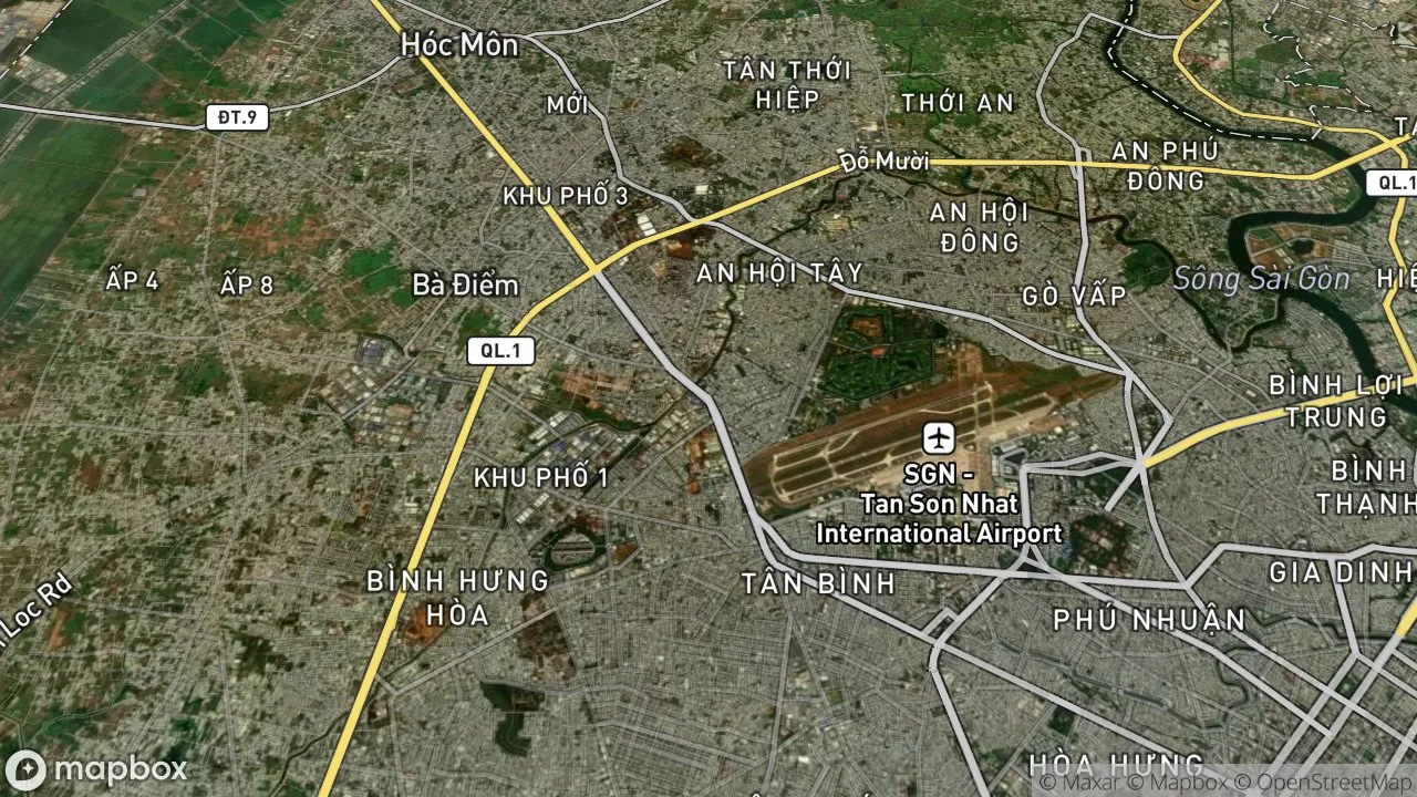 Static map preview centered on Ho Chi Minh City, Vietnam